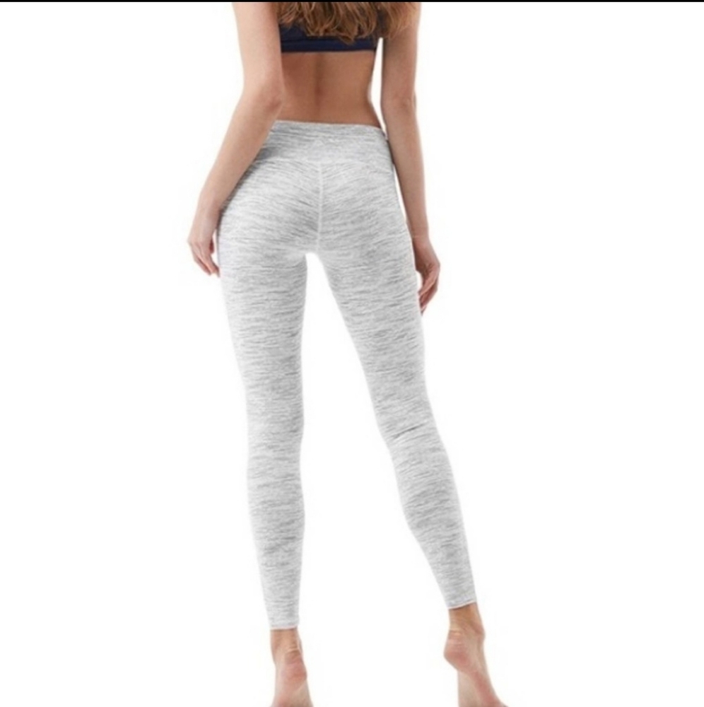 Tesla 7/8‎ length leggings white gray space dye 9" rise size small
